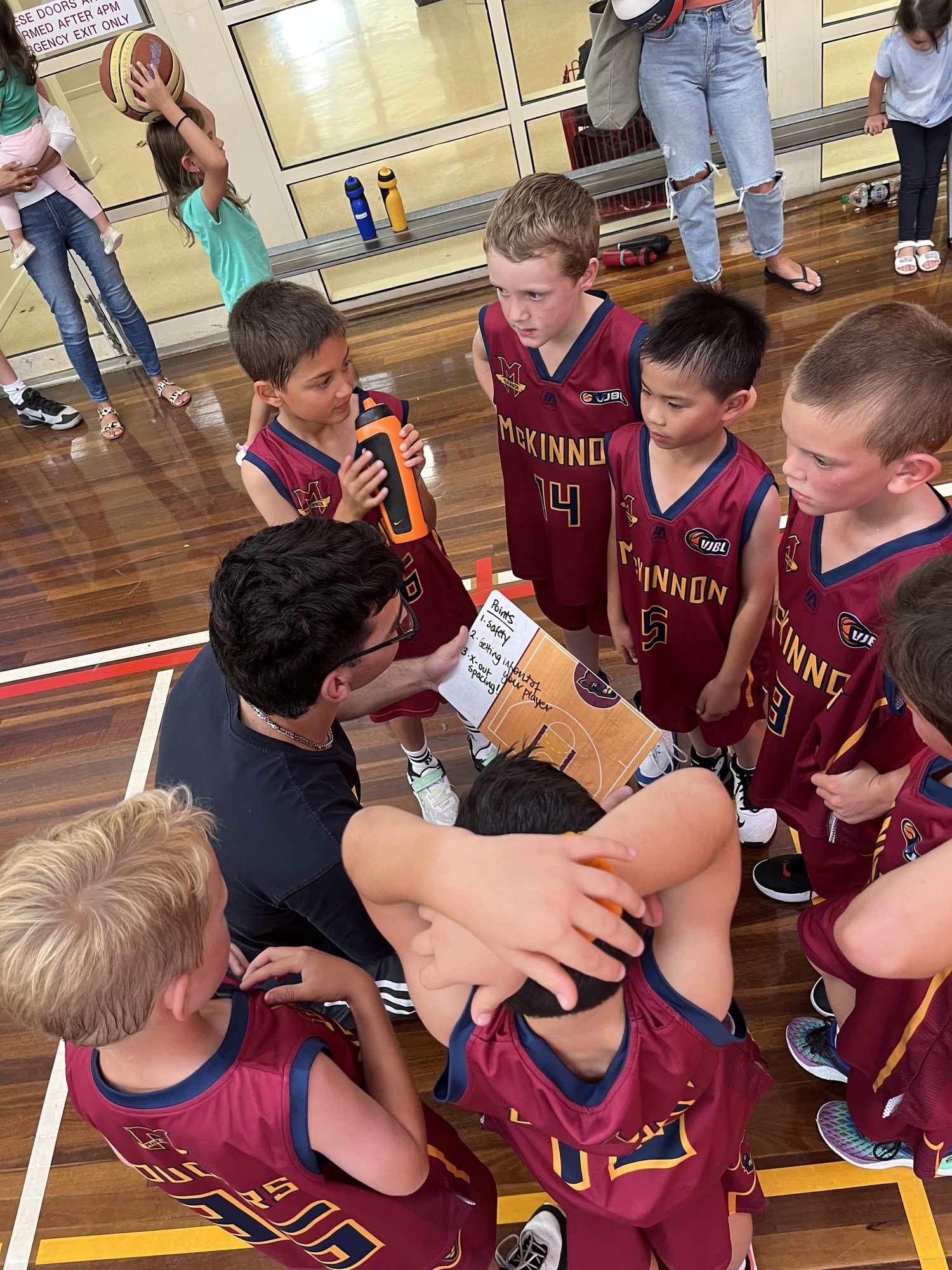 Young Cougars on court