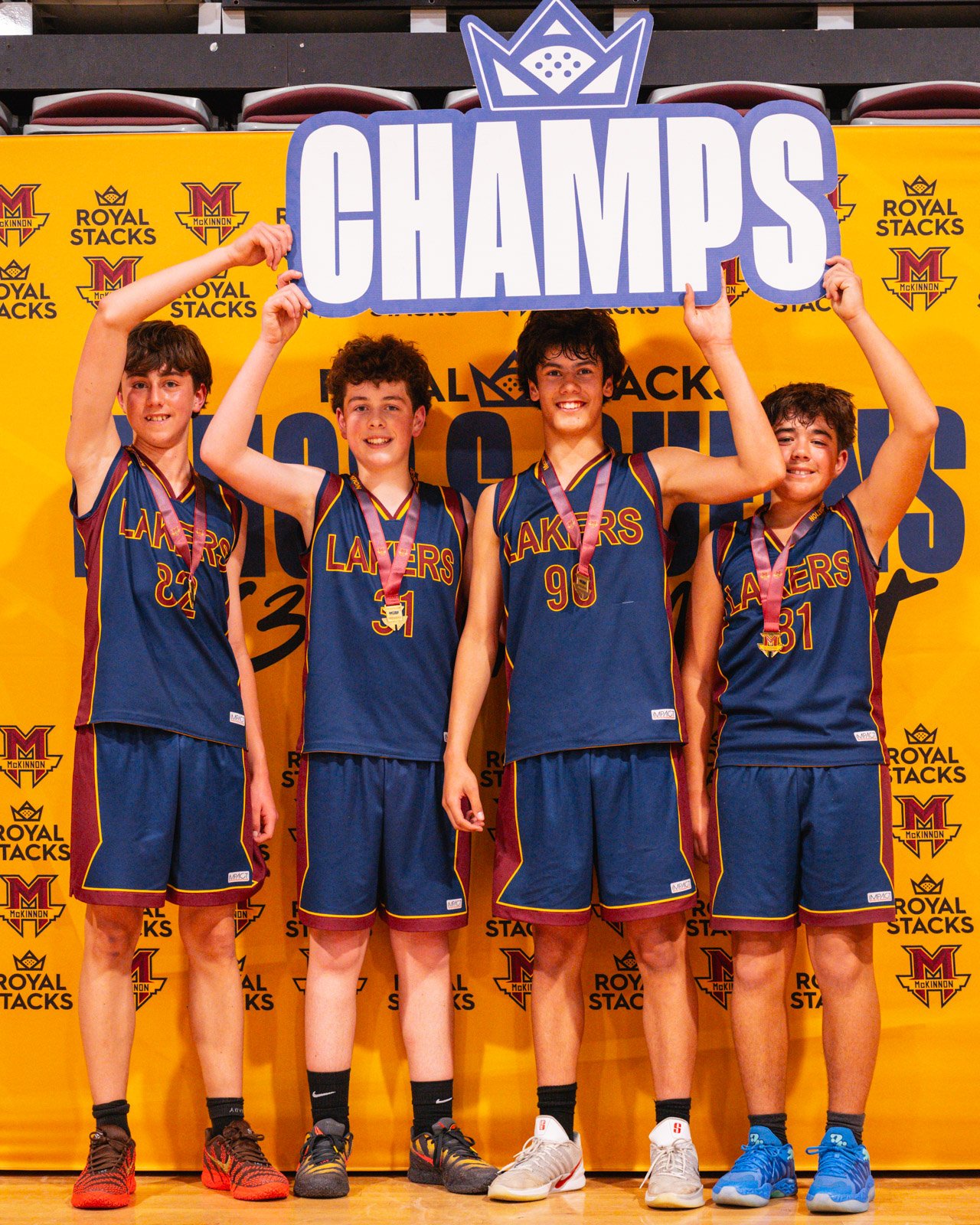 Champions with their medals at the Kings and Queens 3x3