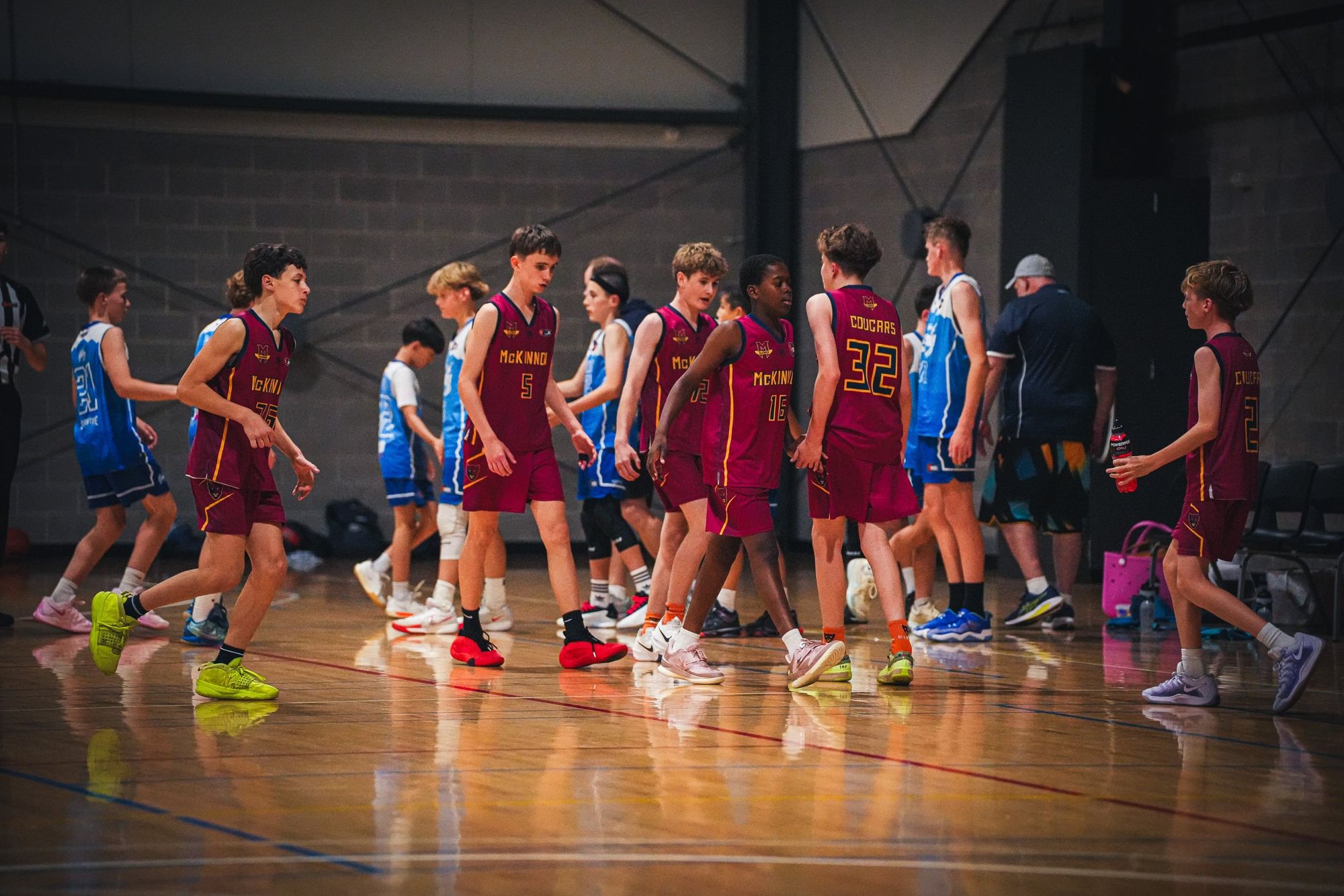 Cougars players at a tryout session